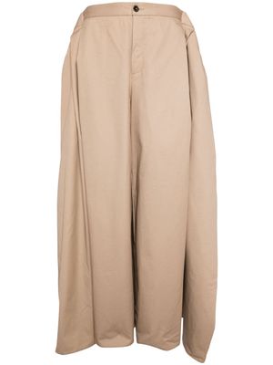 Puppets and Puppets draped straight-leg trousers - Brown