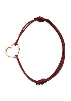 Pura Corazon Goldtone & Cotton Cord Bracelet