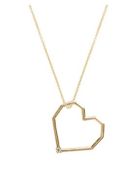 Pura Corazon Goldtone & Diamond Pendant Necklace