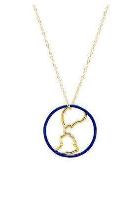 Pura Mundo Goldtone & Enamel Pendant Necklace