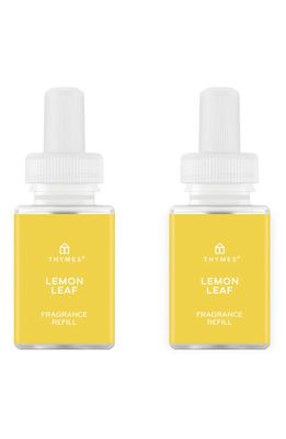 PURA Thymes Lemon Leaf 2-Pack Diffuser Fragrance Refills in Yellow