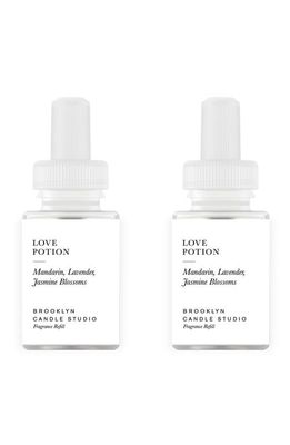 PURA x Brooklyn Candle Love Potion 2-Pack Diffuser Fragrance Refills in White