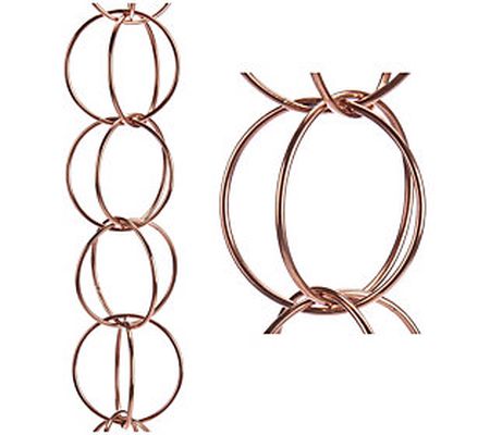 Pure Copper Double Link 8.5' Rain Chain by Good Directions