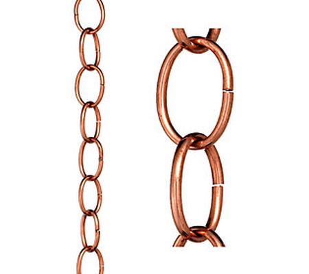 Pure Copper Single Link 8.5' Rain Chain by Good Directions