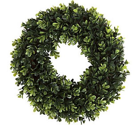 Pure Garden 14" Round Boxwood Wreath