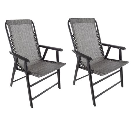 Pure Garden 2 Folding Camping Lawn Chairs Bunge e Suspension