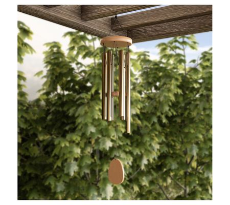 Pure Garden 28" Metal and Wood Wind Chimes