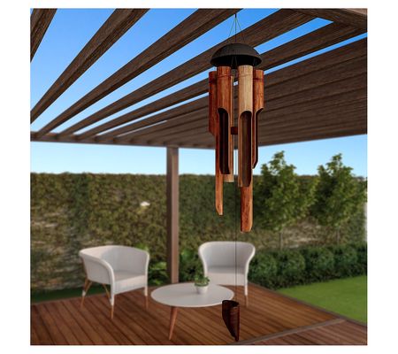 Pure Garden 38" Natural Style Bamboo Wind Chime s