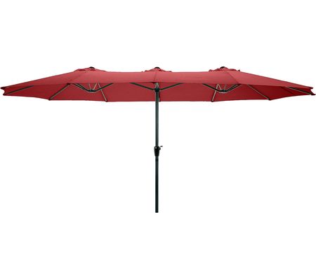 Pure Garden Extra Large Outdoor Umbrella 15 Ft Double Shade