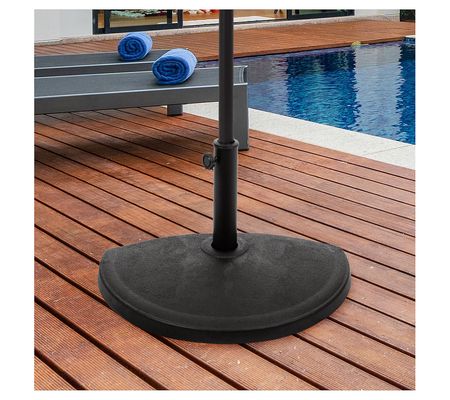 Pure Garden Half Umbrella Base 32lbs Heavy-Duty Weighted Stan