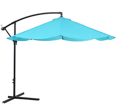 Pure Garden Hanging 10-Foot Patio Umbrella, Eas y Crank & Base