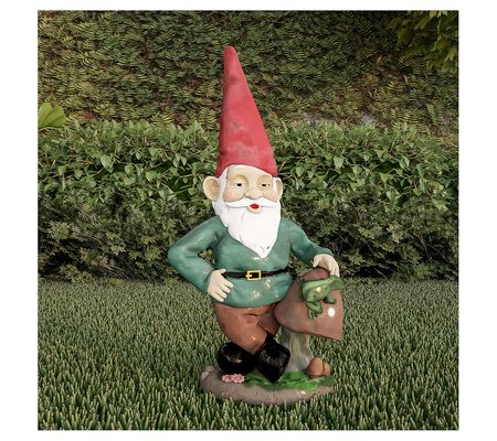Pure Garden Lawn Gnome Statue-Fun Classic Style Figurine