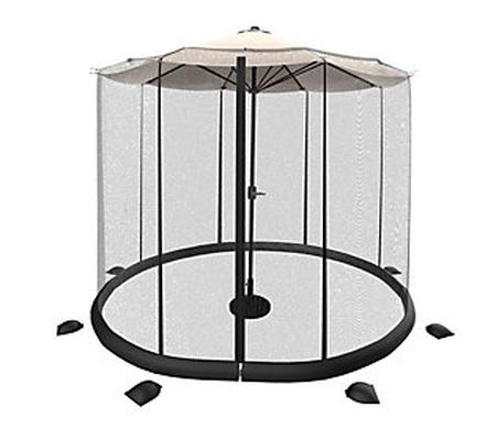 Pure Garden Patio Umbrella Mosquito Net - For 1 0-11' Umbrellas