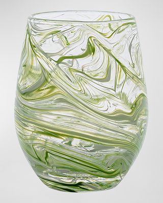 Puro Marbled Stemless Wine Glass