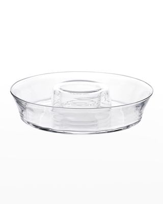 Puro Textured Glass Chip & Dip Server