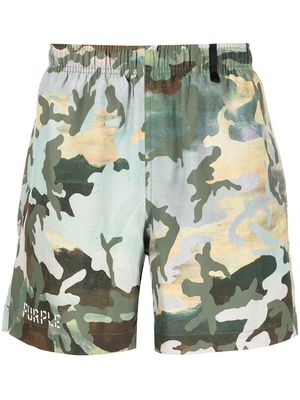 Purple Brand camouflage-print swim shorts - Green