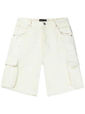 Purple Brand cargo cotton-blend shorts - White