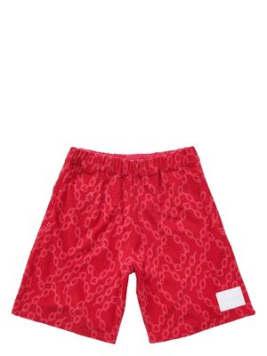 Purple Brand chain-print swim shorts - Red