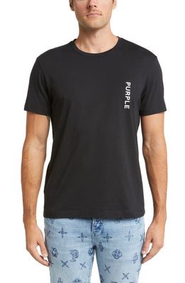 PURPLE BRAND Clean Logo Cotton Jersey T-Shirt in Black