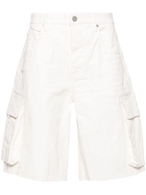 Purple Brand crinkled-finish cargo shorts - White