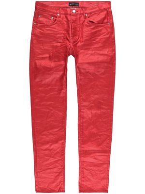 Purple Brand crinkled skinny jeans - Red