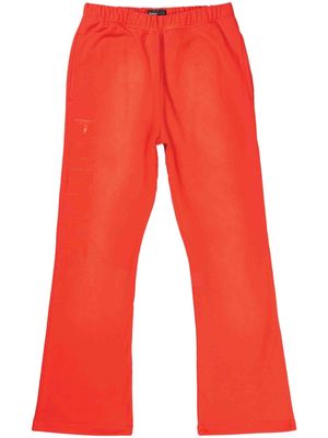 Purple Brand debossed-logo cotton-fleece track pants - Red