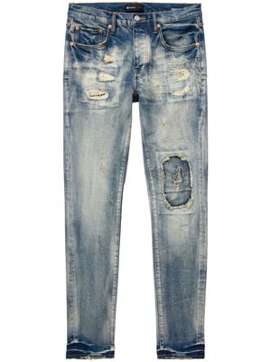 Purple Brand distressed-effect low-rise jeans - Blue