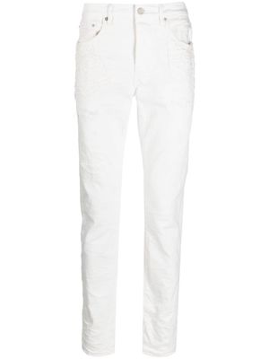 Purple Brand distressed-effect skinny jeans - White