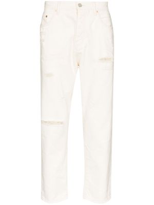 Purple Brand distressed-effect tapered-leg jeans - White