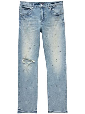Purple Brand distressed straight-leg jeans - LIGHT INDIGO