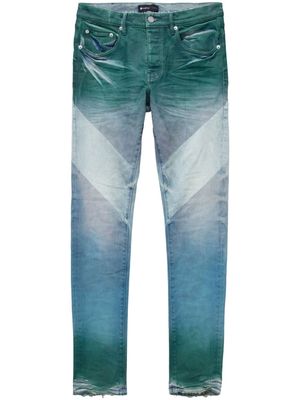 Purple Brand faded-effect low-rise jeans - Blue