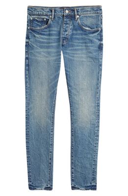 PURPLE BRAND Faded Skinny Jeans in Mid Indigo