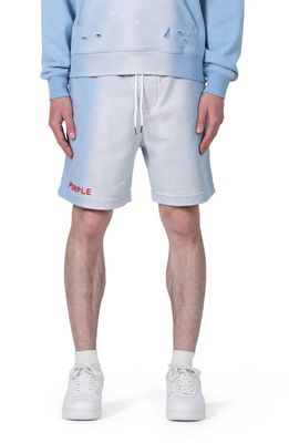 PURPLE BRAND French Terry Shorts in Placid Blue