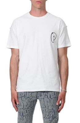 PURPLE BRAND Inside Out Cotton Graphic Tee in Brilliant White