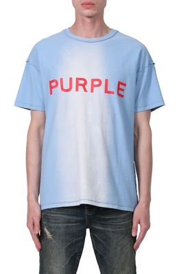 PURPLE BRAND Inside Out Cotton Graphic Tee in Placid Blue