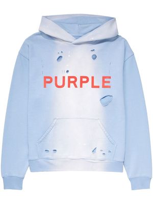 Purple Brand Jumbo logo-print hoodie - Blue