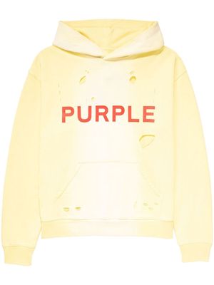 Purple Brand Jumbo logo-print hoodie - Yellow