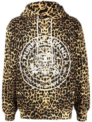 Purple Brand leopard-print long-sleeve hoodie - Brown