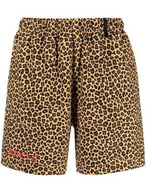 Purple Brand leopard-print swim shorts - Brown