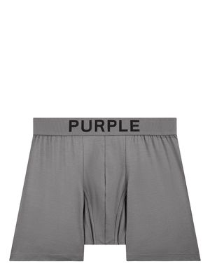 Purple Brand logo-print cotton boxers - Grey