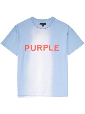 Purple Brand logo-print cotton T-shirt - BLUE