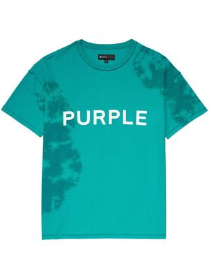 Purple Brand logo-print cotton T-shirt - GREEN