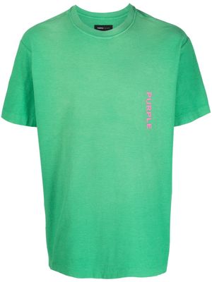 Purple Brand logo-print jersey T-shirt - Green