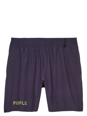 Purple Brand logo-print swim shorts - Black