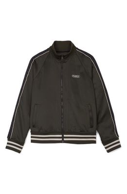 PURPLE BRAND Men's Tricot Track Jacket in Forest Night