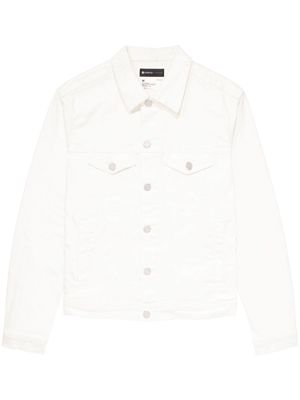 Purple Brand monogram jacquard trucker jacket - WHITE