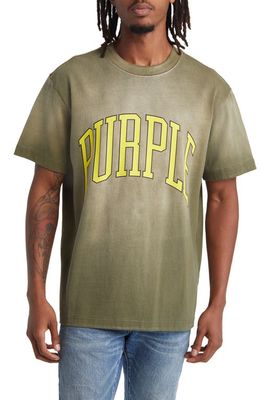 PURPLE BRAND Oversize Heavyweight Graphic T-Shirt in Green