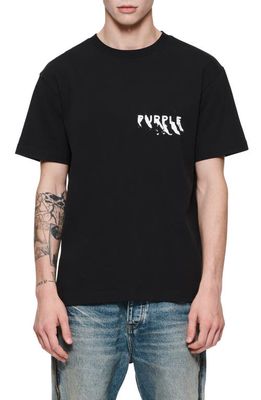 PURPLE BRAND Oversize Logo Graphic T-Shirt in Black