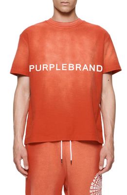 PURPLE BRAND Oversize Textured Graphic T-Shirt