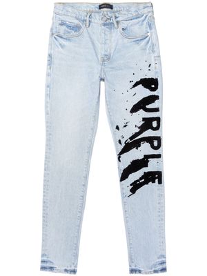 Purple Brand P001 logo-print skinny jeans - Blue